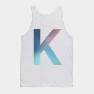 Gradient Letter K Initial Alphabet Tank Top